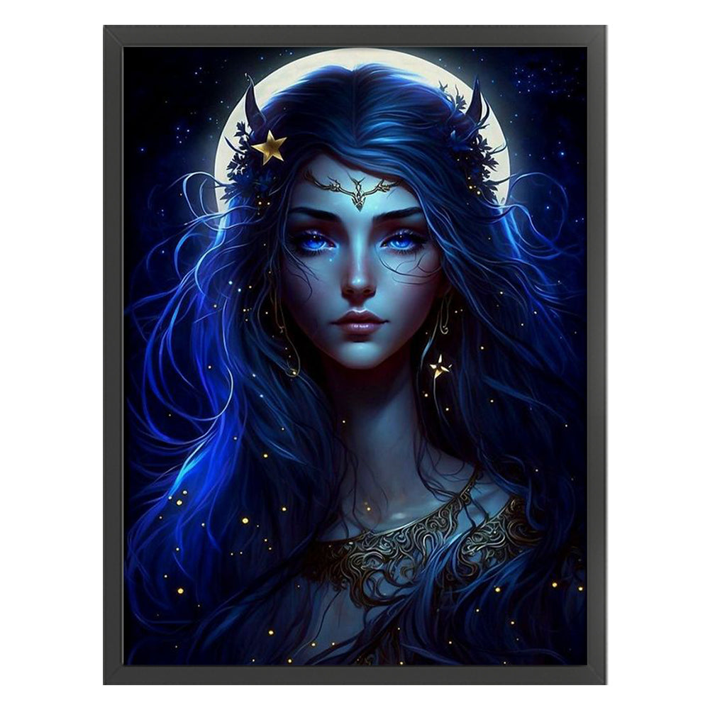 Long Hair Beauty - 11CT Stamped Cross Stitch 45*60CM