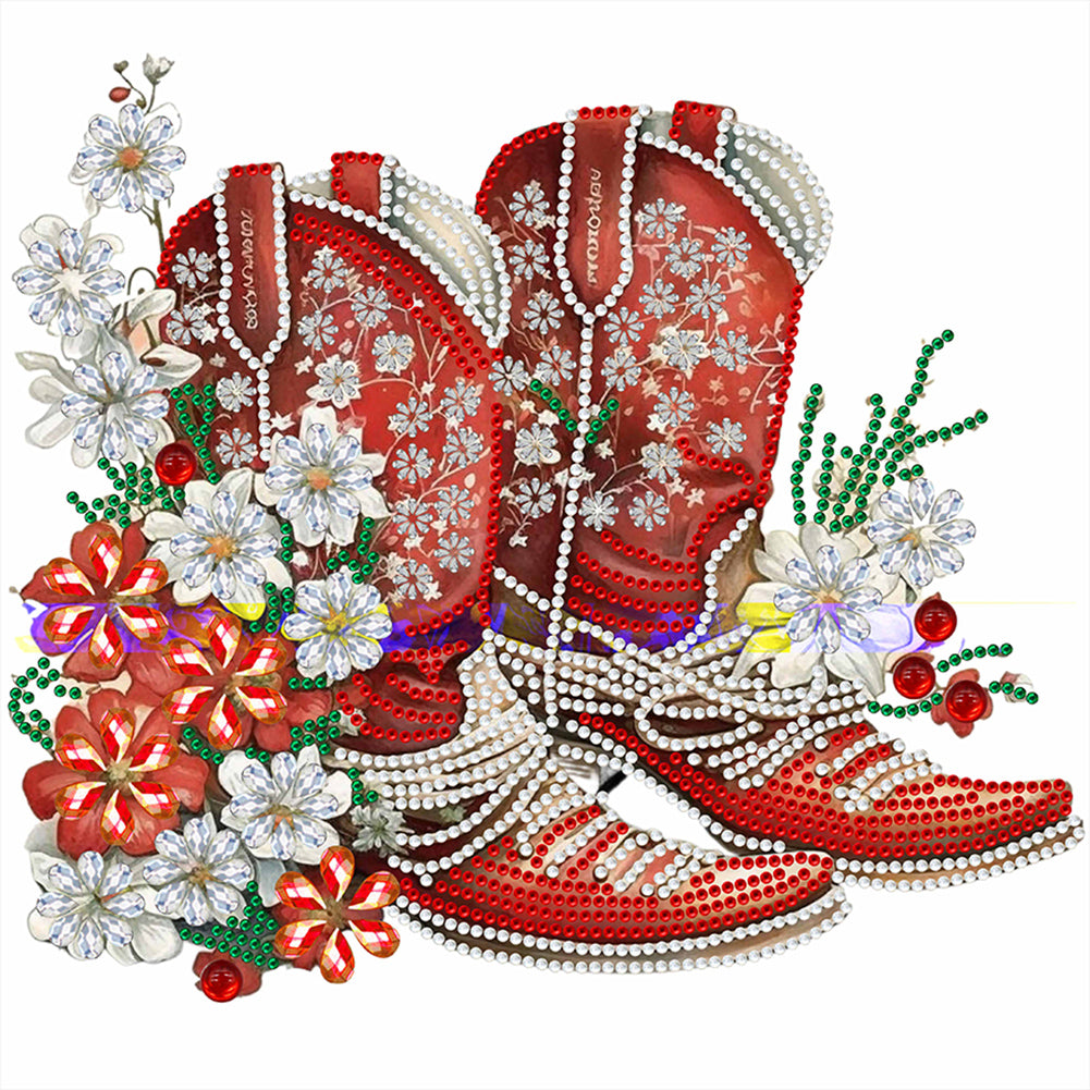 Cowboy Boots - Special Shaped Drill Diamond Painting 30*30CM