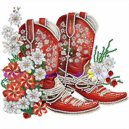 Cowboy Boots - Special Shaped Drill Diamond Painting 30*30CM