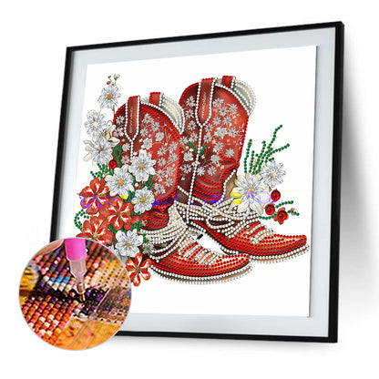 Cowboy Boots - Special Shaped Drill Diamond Painting 30*30CM