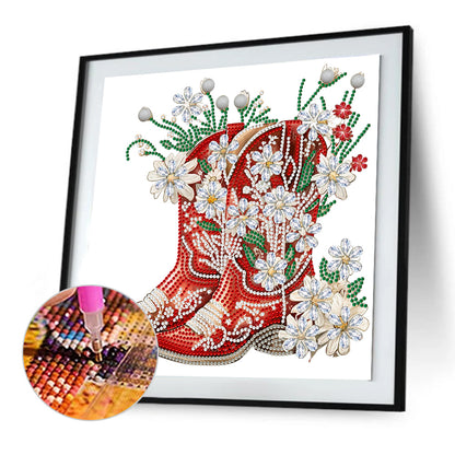 Cowboy Boots - Special Shaped Drill Diamond Painting 30*30CM