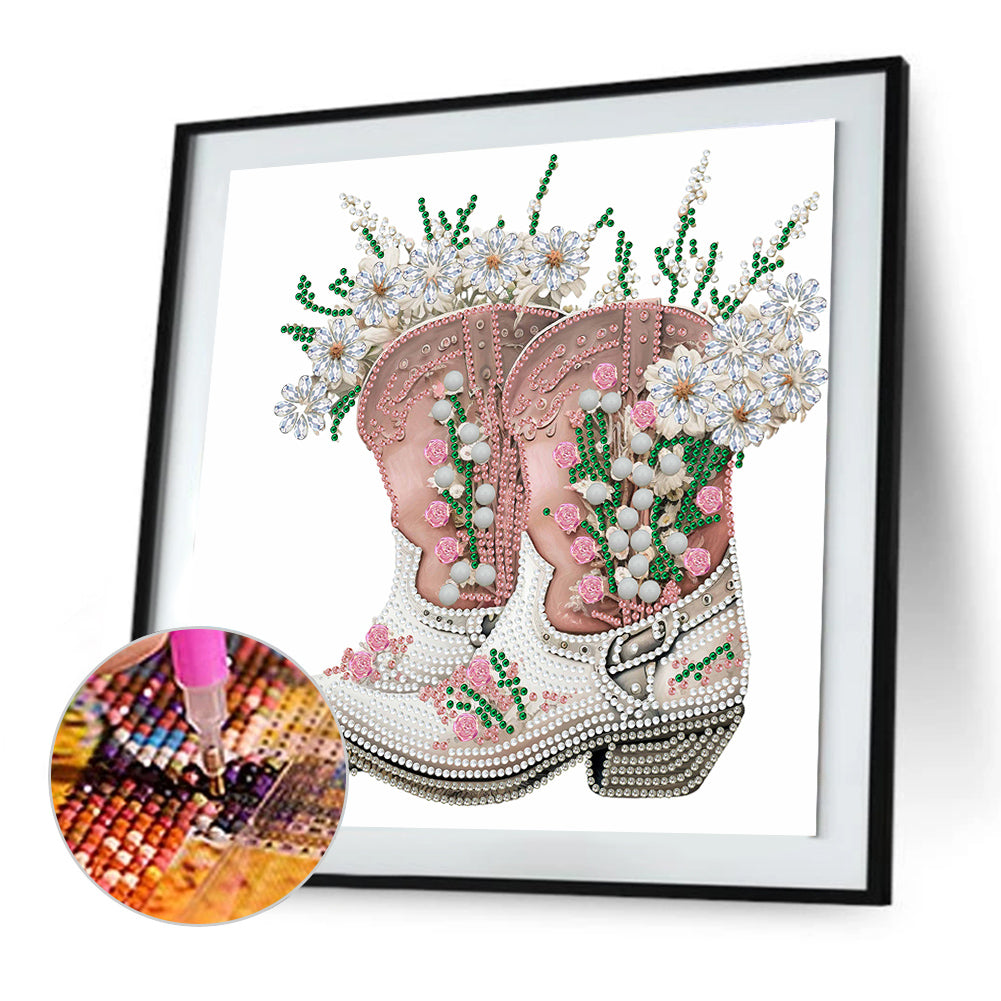 Cowboy Boots - Special Shaped Drill Diamond Painting 30*30CM