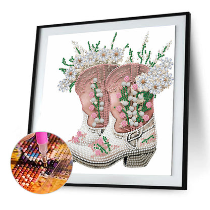 Cowboy Boots - Special Shaped Drill Diamond Painting 30*30CM