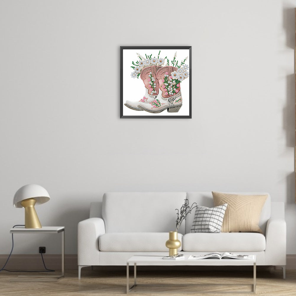 Cowboy Boots - Special Shaped Drill Diamond Painting 30*30CM