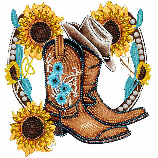 Cowboy Boots - Special Shaped Drill Diamond Painting 30*30CM