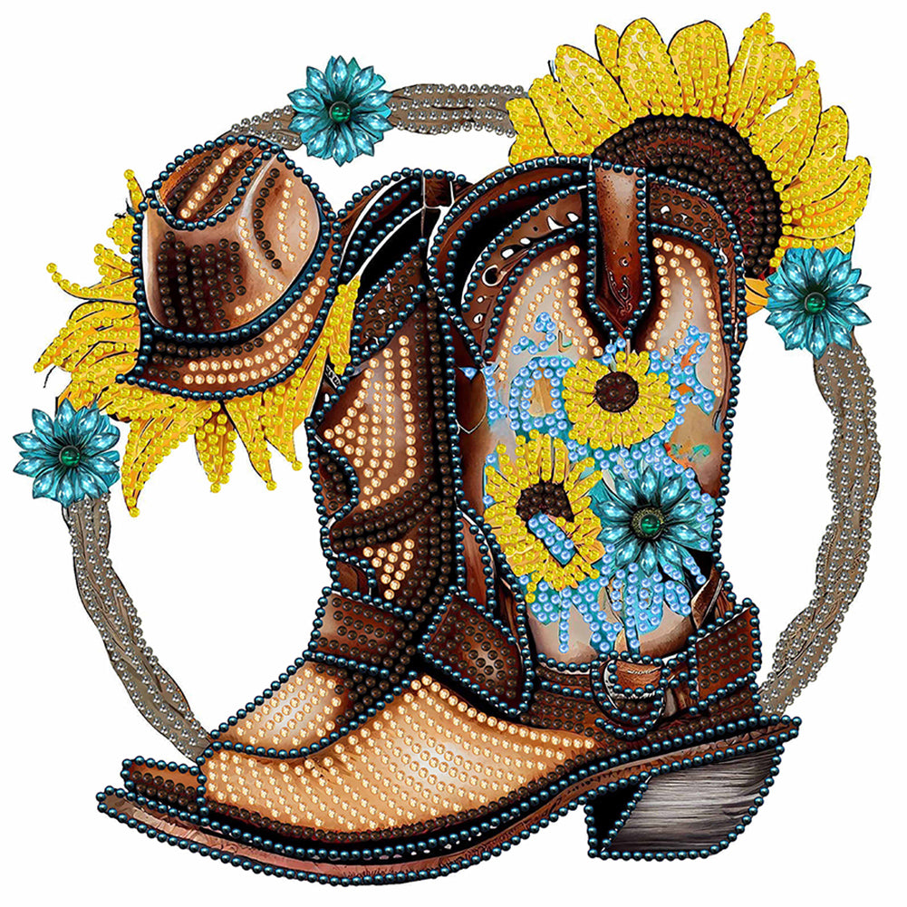 Cowboy Boots - Special Shaped Drill Diamond Painting 30*30CM