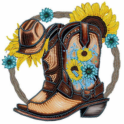 Cowboy Boots - Special Shaped Drill Diamond Painting 30*30CM