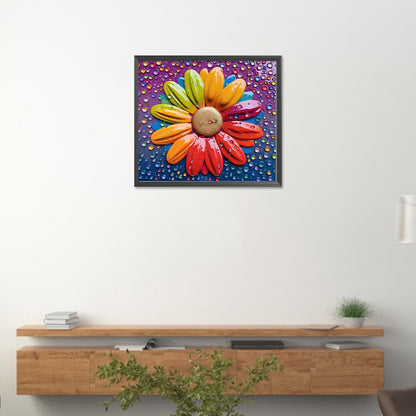Colored Flowers - Full Round Drill Diamond Painting 40*35CM
