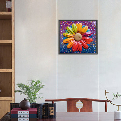 Colored Flowers - Full Round Drill Diamond Painting 40*35CM