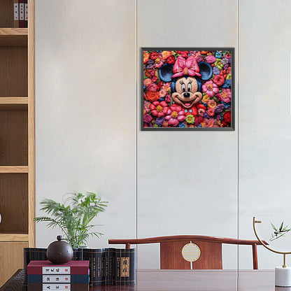 Mickey Mouse Minnie - Full Round Drill Diamond Painting 40*35CM