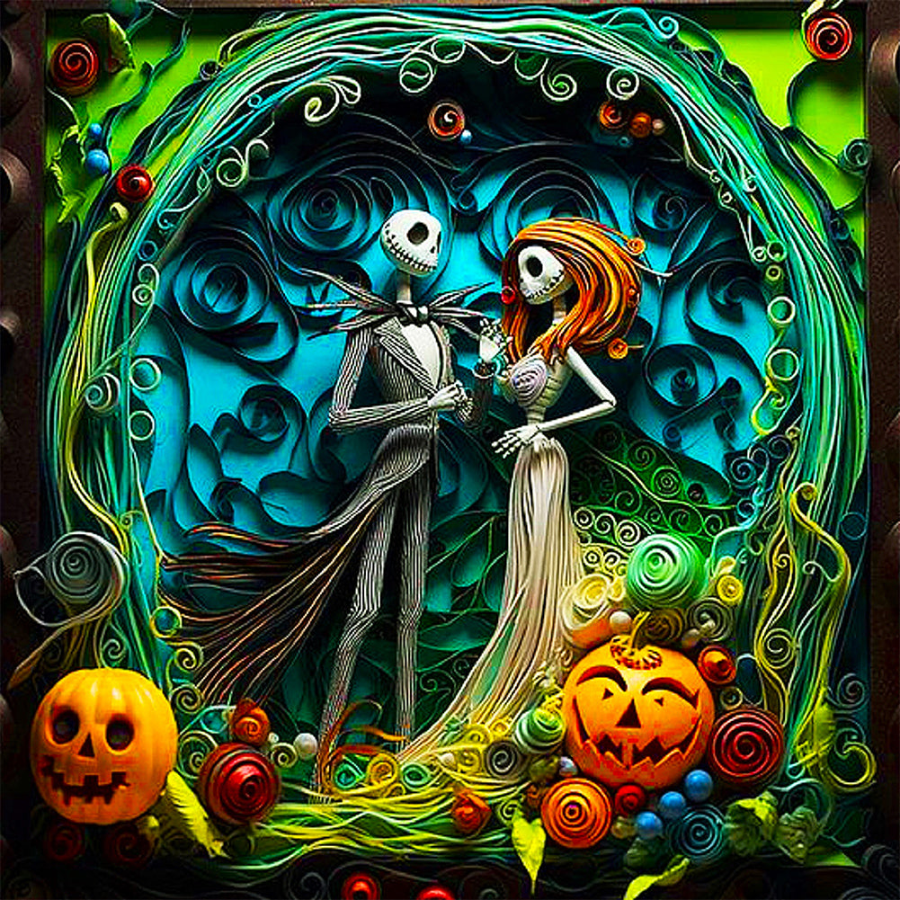 The Nightmare Before Christmas Halloween Plants - Full Round Drill Diamond Painting 40*40CM