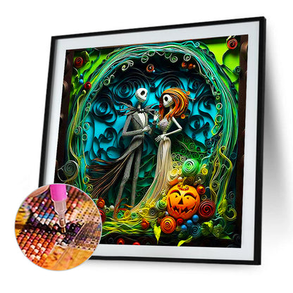 The Nightmare Before Christmas Halloween Plants - Full Round Drill Diamond Painting 40*40CM