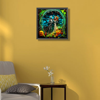 The Nightmare Before Christmas Halloween Plants - Full Round Drill Diamond Painting 40*40CM