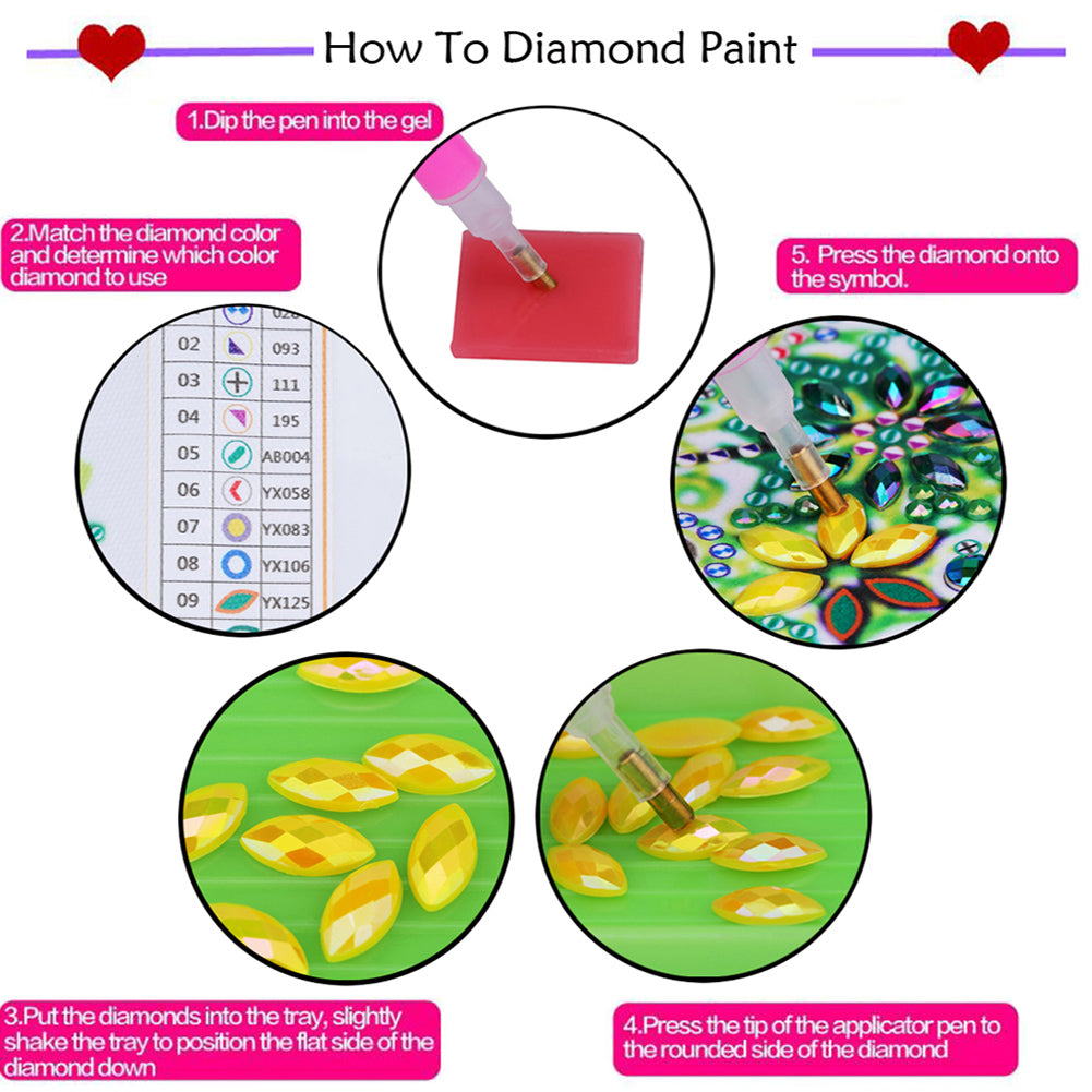 Flowers And Three Books - Special Shaped Drill Diamond Painting 30*40CM