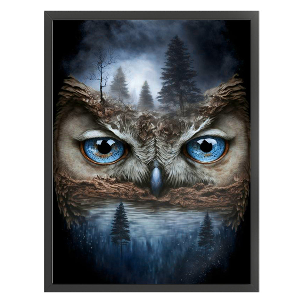 Owl In The Deep Forest - 11CT Stamped Cross Stitch 40*55CM