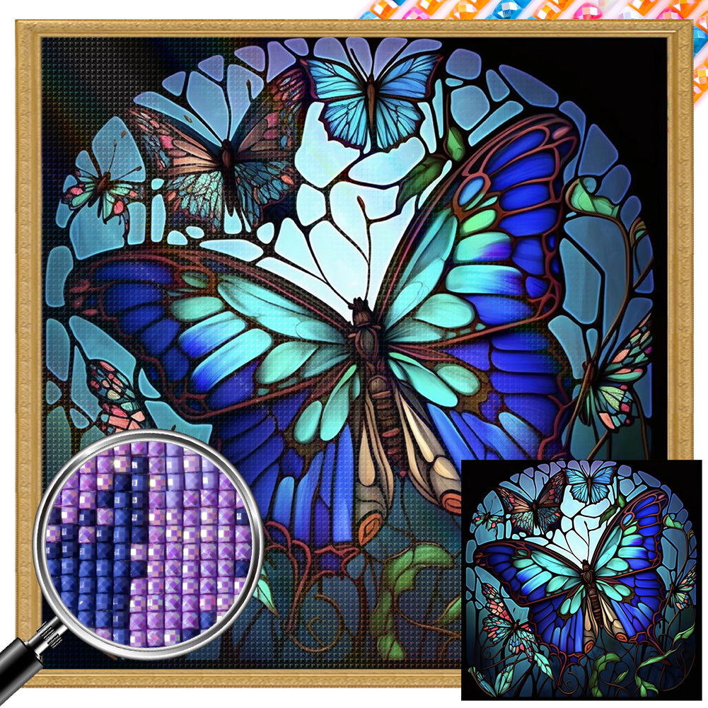 Small Butterfly - Full AB Square Drill Diamond Painting 40*40CM