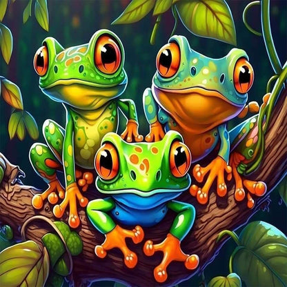 Frog - Full AB Square Drill Diamond Painting 40*40CM