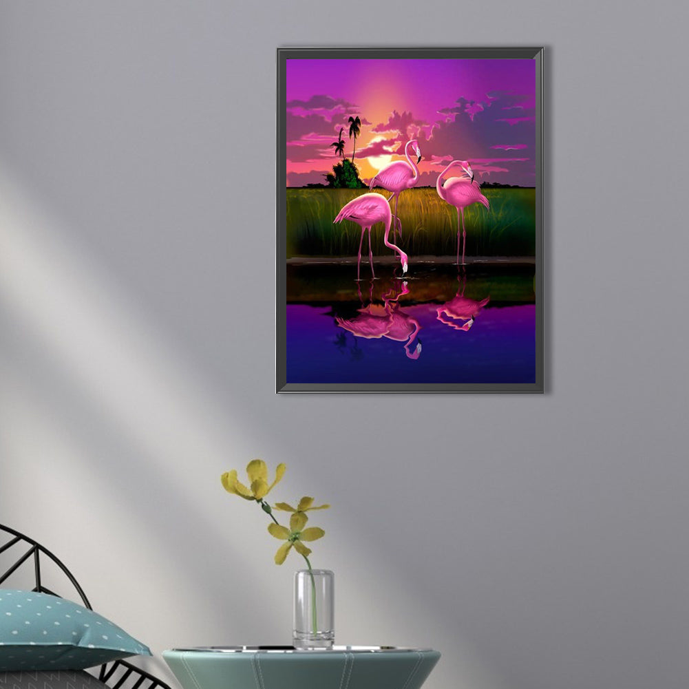 Flamingo - Full AB Square Drill Diamond Painting 30*40CM