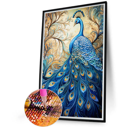 Peacock - Full AB Square Drill Diamond Painting 40*60CM