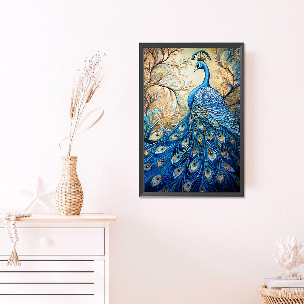 Peacock - Full AB Square Drill Diamond Painting 40*60CM