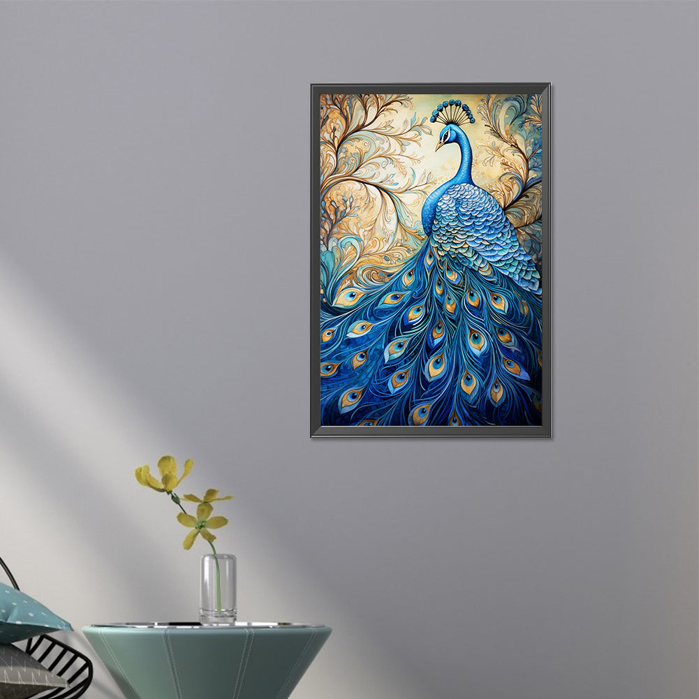 Peacock - Full AB Square Drill Diamond Painting 40*60CM