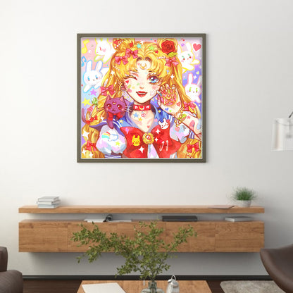 Sailor Moon Shui Bingyue - 11CT Stamped Cross Stitch 50*50CM