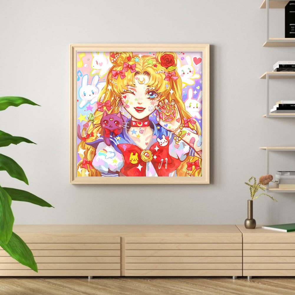 Sailor Moon Shui Bingyue - 11CT Stamped Cross Stitch 50*50CM