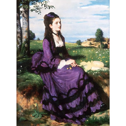 Violet Lady - Full Round Drill Diamond Painting 45*60CM