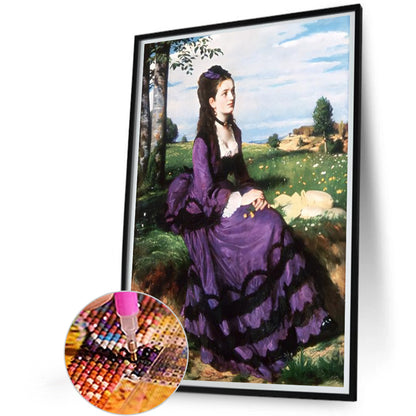 Violet Lady - Full Round Drill Diamond Painting 45*60CM