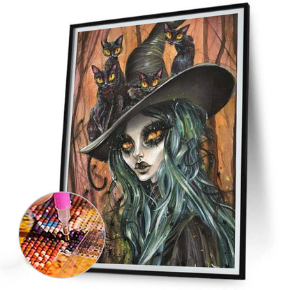 Girl - Full Round Drill Diamond Painting 30*40CM