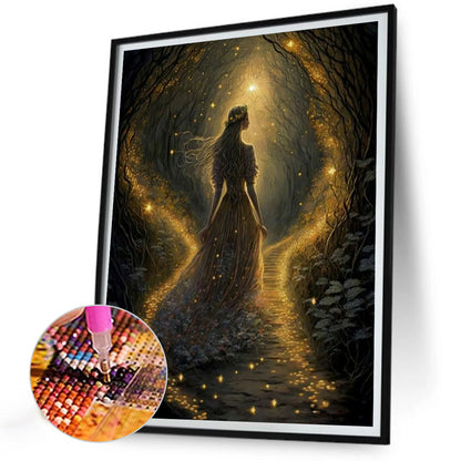 Girl - Full Round Drill Diamond Painting 30*40CM