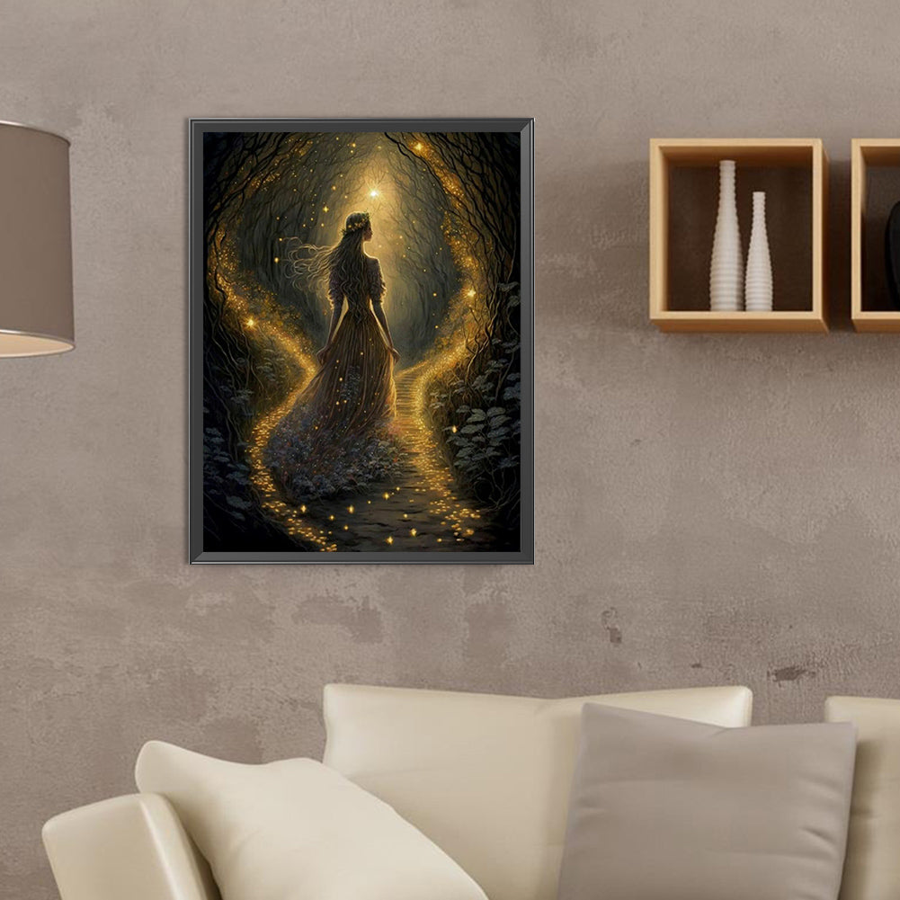 Girl - Full Round Drill Diamond Painting 30*40CM