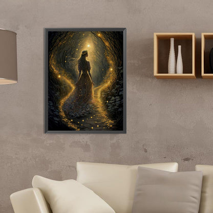 Girl - Full Round Drill Diamond Painting 30*40CM