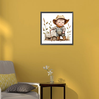Cowboy Kid - Full Round Drill Diamond Painting 30*30CM