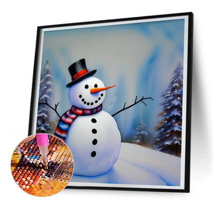 Snowman - Full Round Drill Diamond Painting 30*30CM