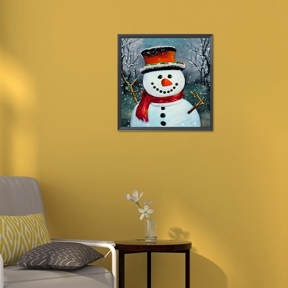 Snowman - Full Round Drill Diamond Painting 30*30CM