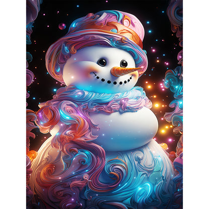 Winter Snowman - Full Round Drill Diamond Painting 30*40CM