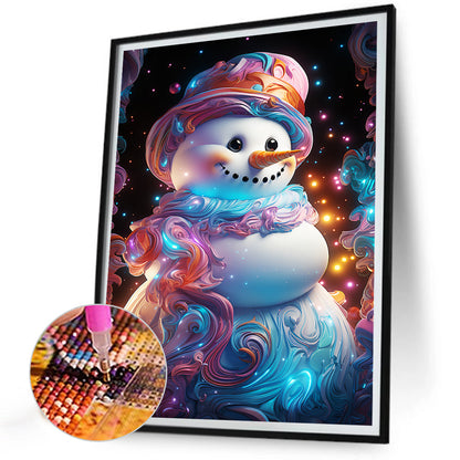 Winter Snowman - Full Round Drill Diamond Painting 30*40CM