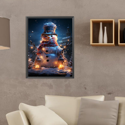 Winter Snowman - Full Round Drill Diamond Painting 30*40CM