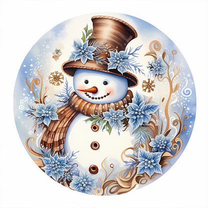 Winter Snowman - Full Round Drill Diamond Painting 30*30CM