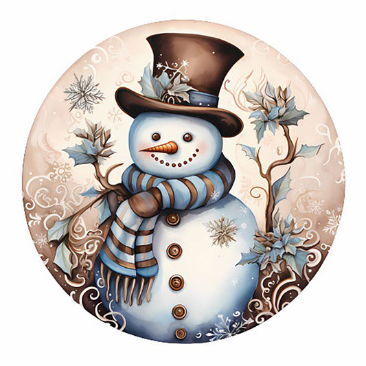 Winter Snowman - Full Round Drill Diamond Painting 30*30CM