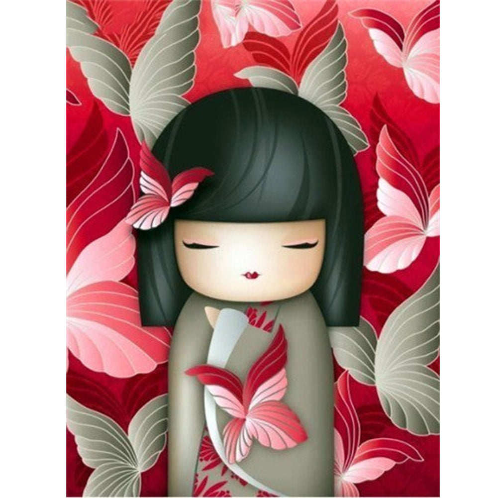 Japanese Chihuahua Red Bottom - Full Round Drill Diamond Painting 30*40CM