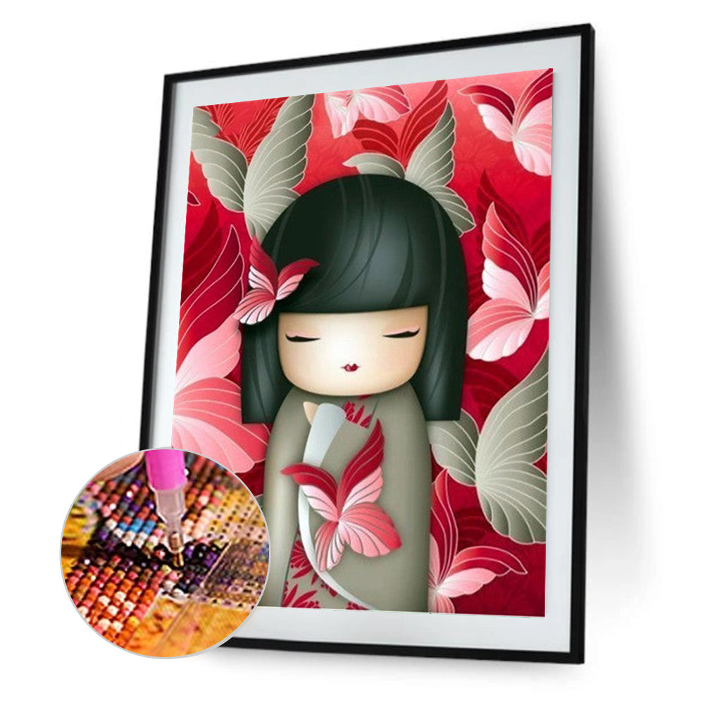 Japanese Chihuahua Red Bottom - Full Round Drill Diamond Painting 30*40CM