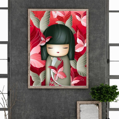 Japanese Chihuahua Red Bottom - Full Round Drill Diamond Painting 30*40CM