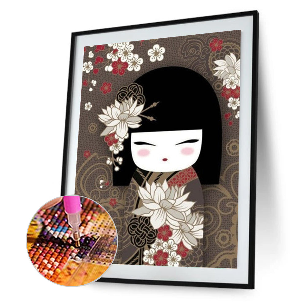 Japanese Chihuahua Brown Bottom - Full Round Drill Diamond Painting 30*40CM