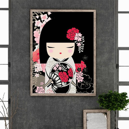 Japanese Chihuahua Black Bottom - Full Round Drill Diamond Painting 30*40CM