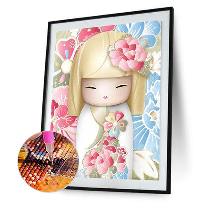 Japanese Chihuahua Powder Blue - Full Round Drill Diamond Painting 30*40CM