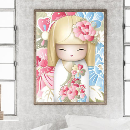 Japanese Chihuahua Powder Blue - Full Round Drill Diamond Painting 30*40CM