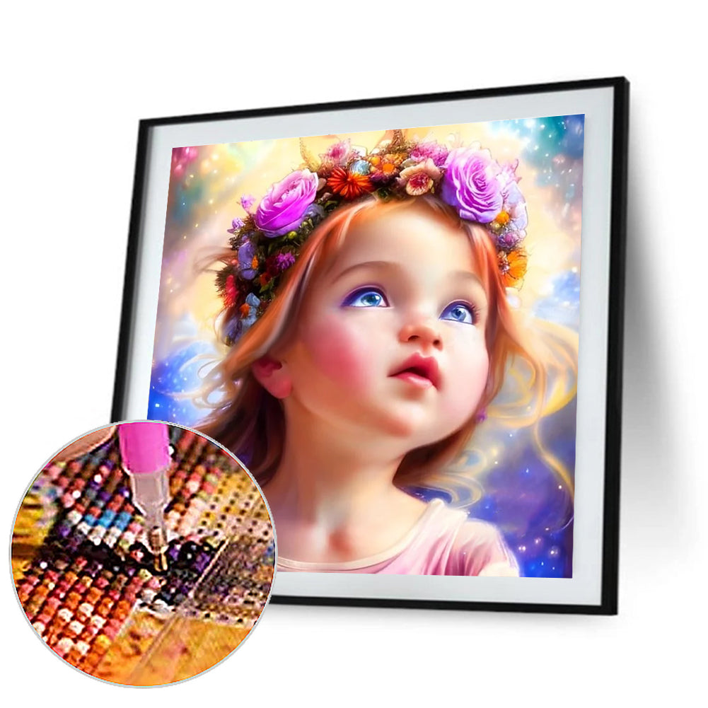 Little Girl - Full Round Drill Diamond Painting 40*40CM