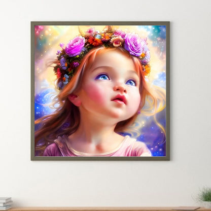 Little Girl - Full Round Drill Diamond Painting 40*40CM